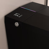 Black Square Smart Toilet with Built-in Tank for Bathroom, Remote Control