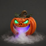 Halloween Pumpkin Monster Mist Maker, LED Light Up Fogger Figurine