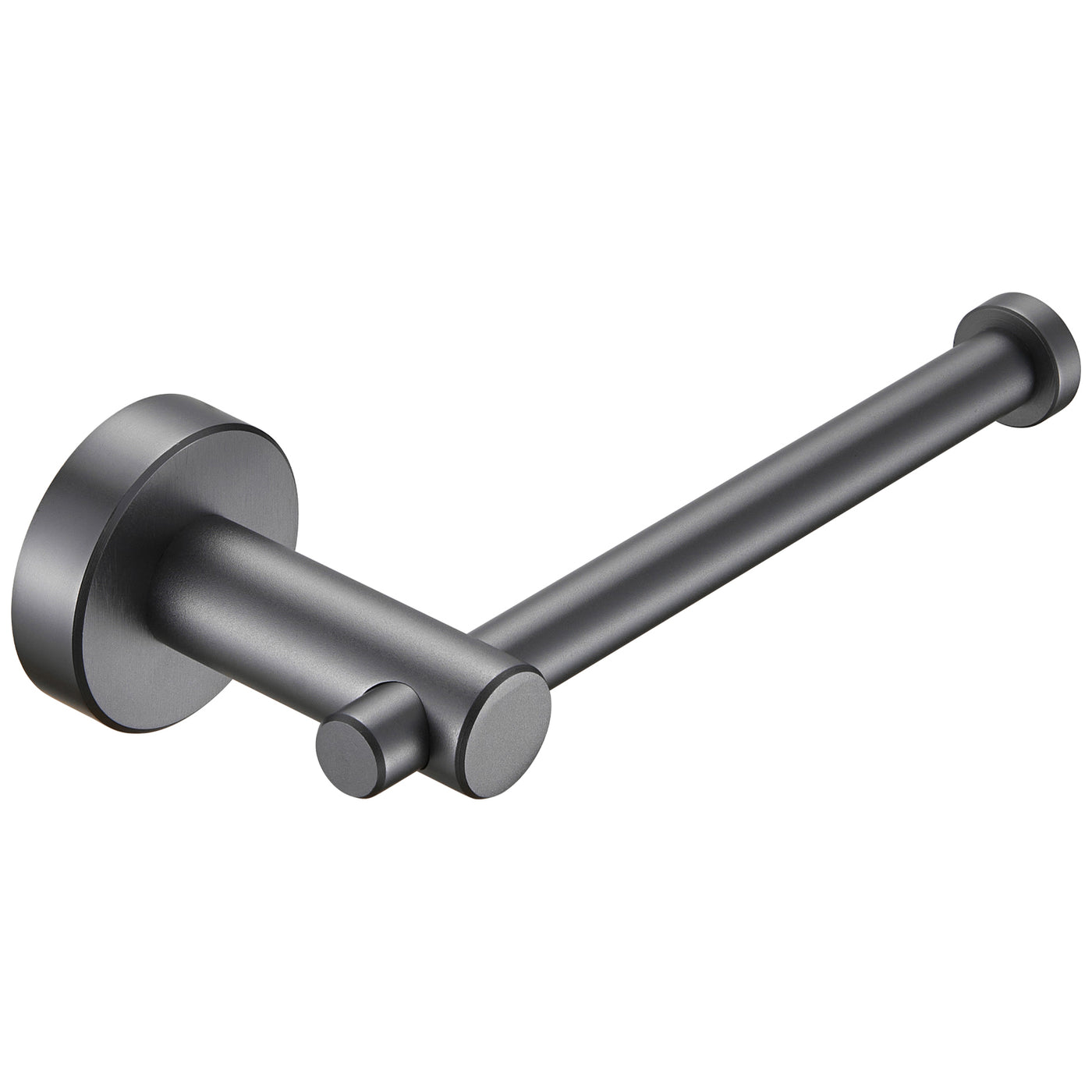 Wall Mount Aluminum Toilet Paper Holder, Grey, Space-Saving