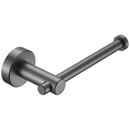 Wall Mount Aluminum Toilet Paper Holder, Grey, Space-Saving