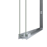 56-60in x 72in Aluminum Frame Double Sliding Shower Door, Brushed Nickel, 6mm
