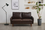 PU LOVESEAT - BROWN