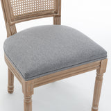 Set of 2 Solid Wood Dining Chair Grey