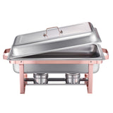 8 Qt Rectangle Chafing Dish Buffet Set Stainless Steel 2 Pack