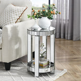 Engineered Wood Console Table Silver