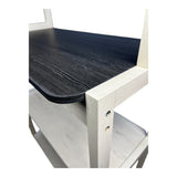 31.5" White and Black color 5-Tier Bakers Rack for Kitchen with Storage