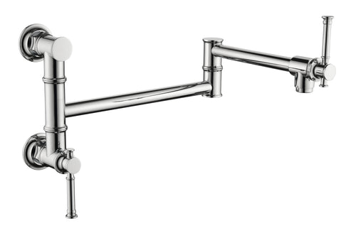 Modern Brass Wall Mount Pot Filler Faucet Swing Arm