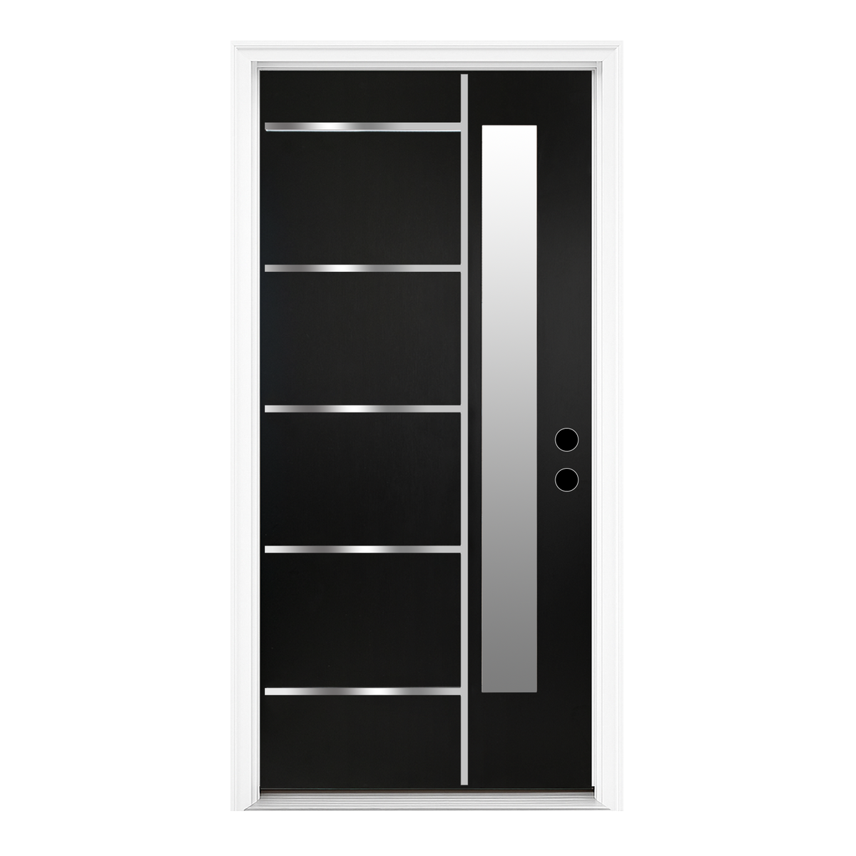 36 x 80 Textured Finished FRP Door, Double-sided Frosted Glass Modern Style