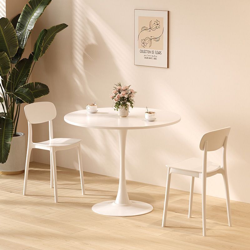 Modern Round Dining Table 31.5" White Kitchen Furniture