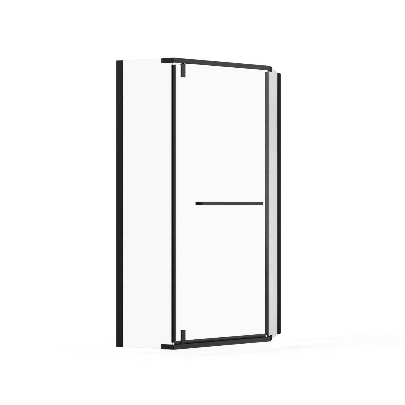 Neo-Angle Frameless Shower Door Combo 36x36x72 Matte Black