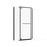 Neo-Angle Frameless Shower Door Combo 36x36x72 Matte Black