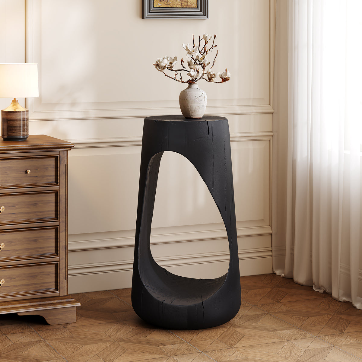 Outdoor Side Table Black