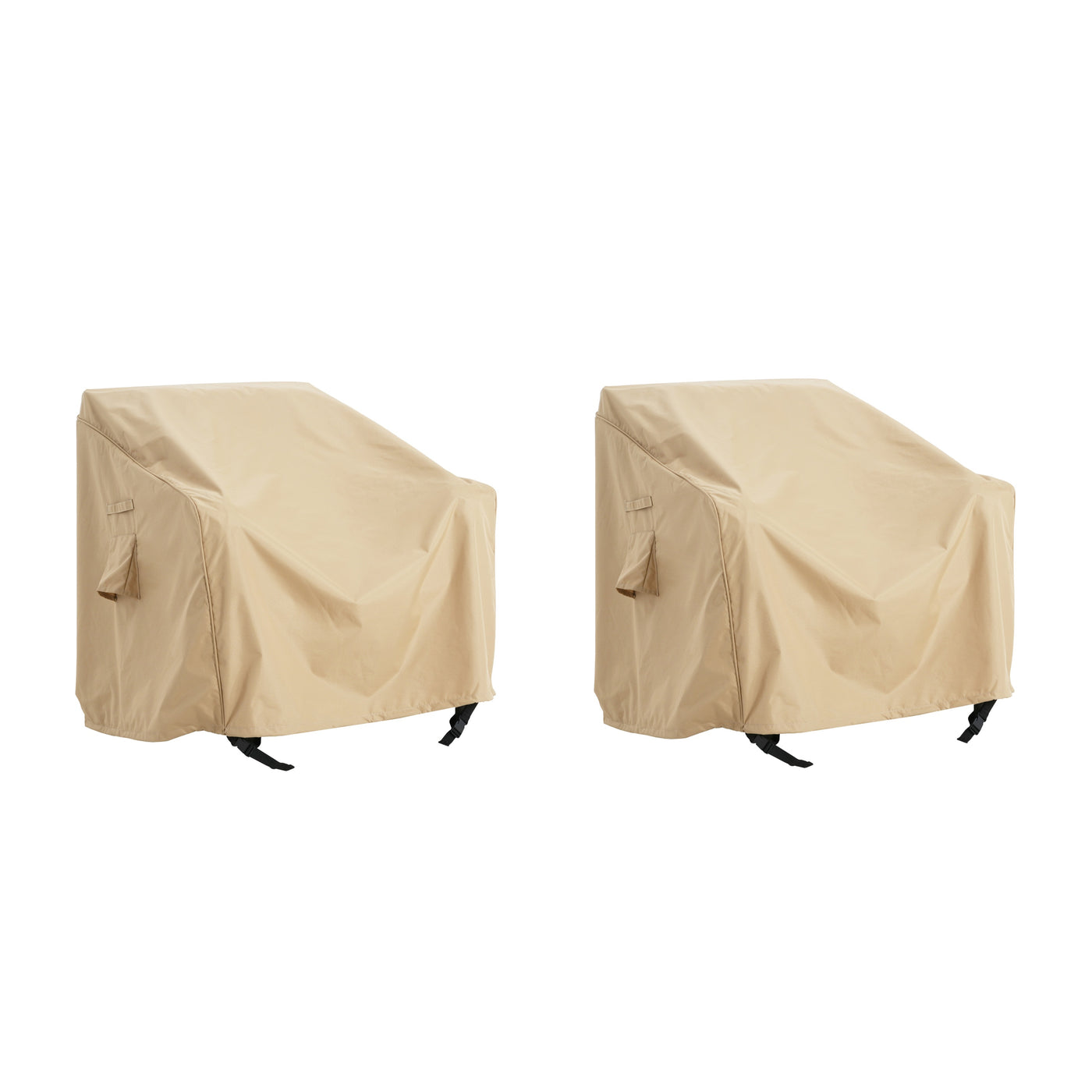 Patio Club Chair Cover Set 36" Weather-Resistant Beige