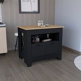 Arlet Two Door Kitchen Island Cabinet with Shelf