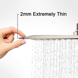 12 Inch Brushed Nickel Rain Shower Head