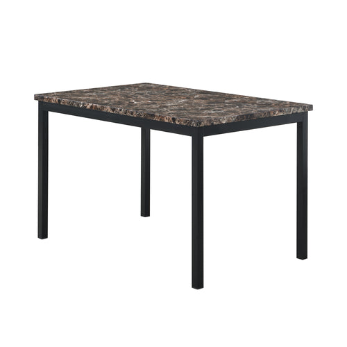 Faux Marble Top Metal Frame Dinette Table