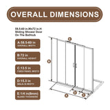 Framed Shower Sliding Door 60"x72"