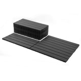 24 pieces of dark gray outdoor terrace deck tiles