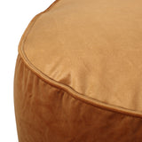 Apricot Velvet Floor Cushion Pouf Ottoman 16x16x16