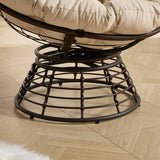 Metal Outdoor Chair Swivel Beige