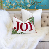 Bed Pillow White/Red