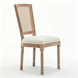 Set of 2 Solid Wood Dining Chair Beige