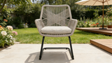 Outdoor Patio Furniture Set of 2 Metal Grey