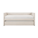 Daybed with Trundle Engineered Wood Beige