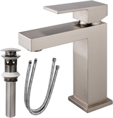 Single Handle Bathroom Faucet, Brushed Nickel Single Hole Bathroom Faucet