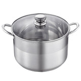 12-Quart Stainless Steel Stock Pot with Glass Lid