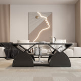 Round Engineered Wood Coffee Table with Storage Black