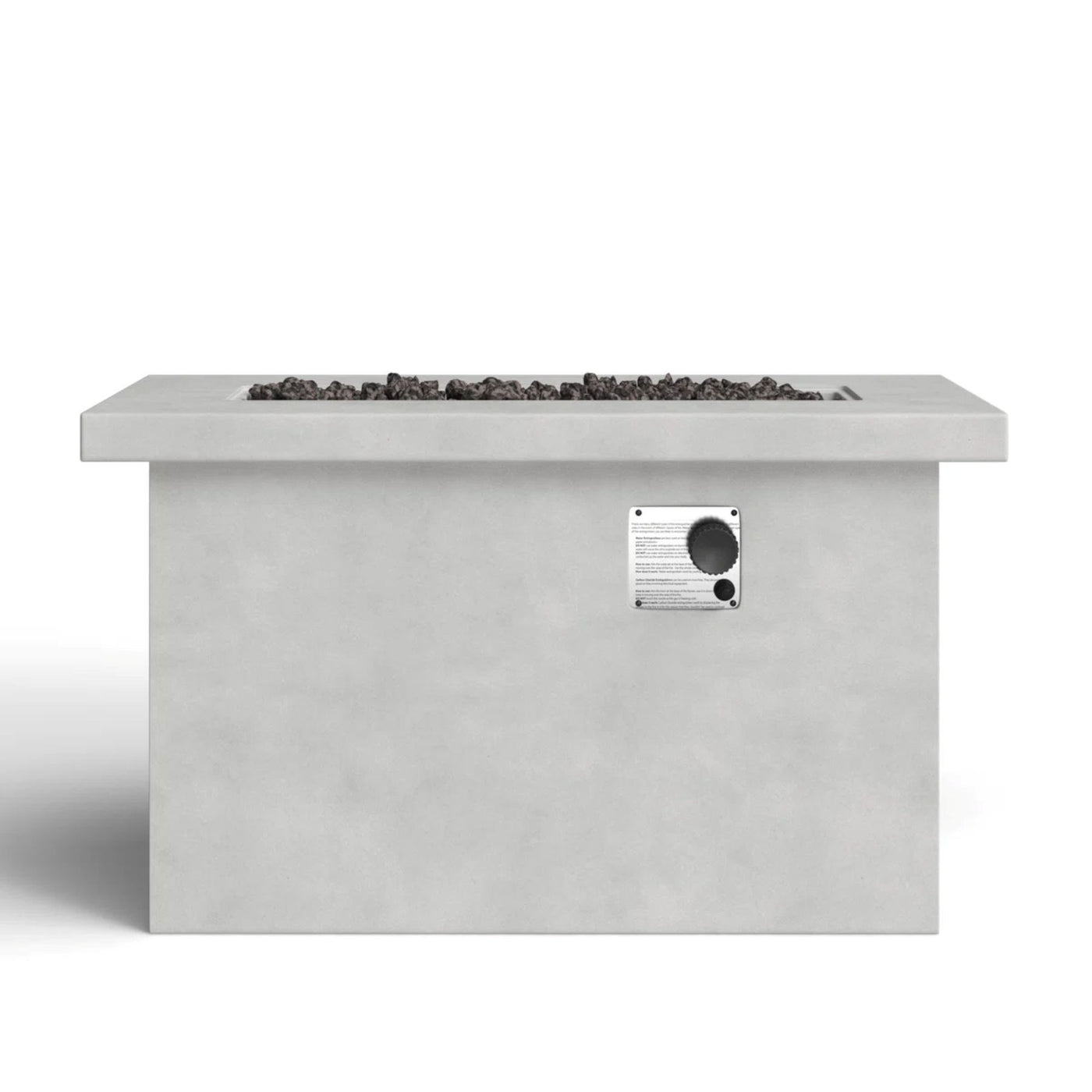 Modern Gray Concrete 24" Propane Outdoor Fire Pit Table