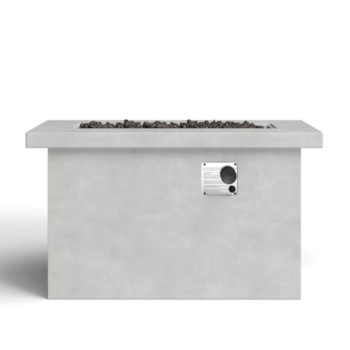 Modern Gray Concrete 24" Propane Outdoor Fire Pit Table