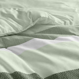 Comforter Set 3-Piece - Striped Textured Print, Sage, King/Cal King