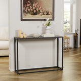 Engineered Wood Console Table Brown/Black