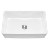 33.5x20 in Fireclay Undermount Single Bowl Farmhouse Kitchen Sink White