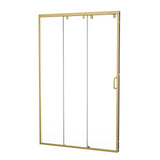 48"W× 76"H Triple Bypass Sliding Shower Door With 5/16 In. (8mm) Clear Glass