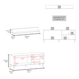 TV Stand and Wall Shelf Set - Engineered Wood - White - 55.1"W