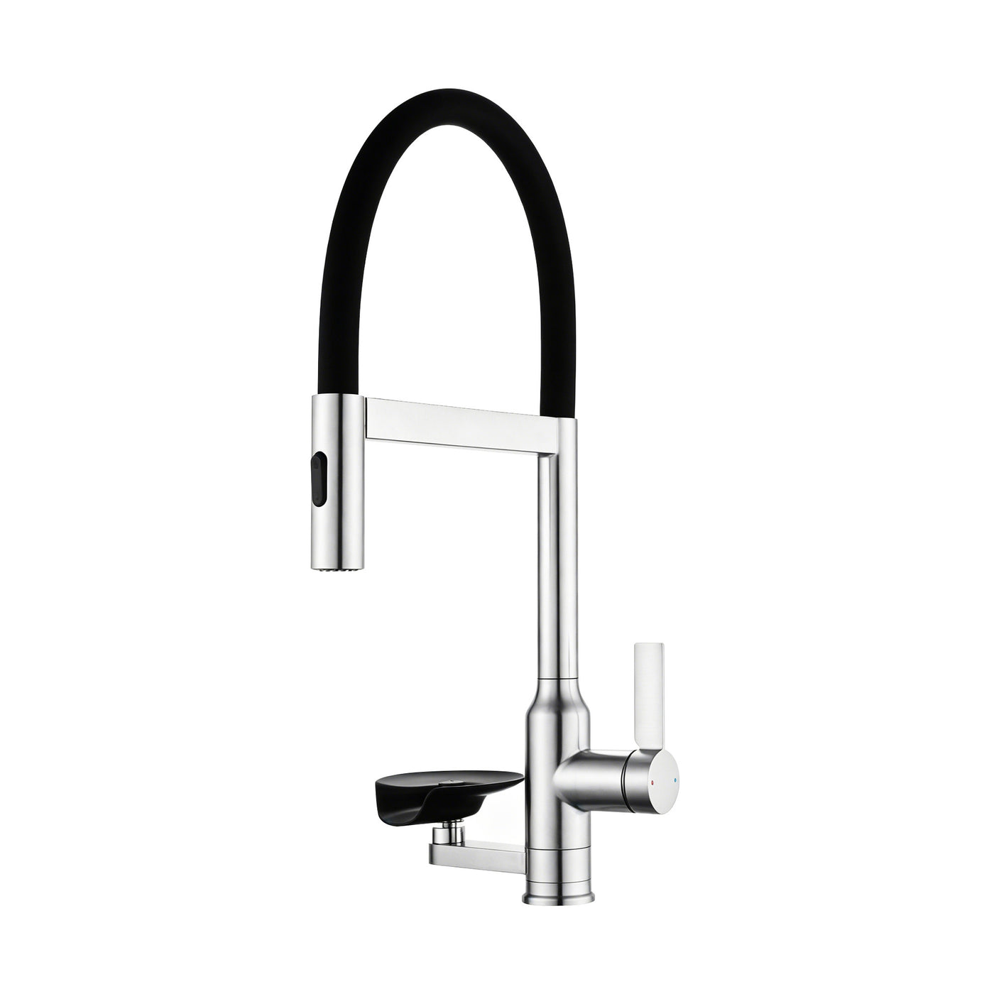Brushed Nickel Kitchen Faucet 360 Swivel Pull Out Sprayer