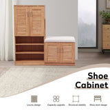 Multi functional Shoe Storage Cabinet with Bench & 7+3 Storage compartment
