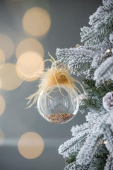 4.7" Glass Christmas Ball Ornaments Set of 4