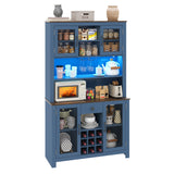 70.9" Kitchen Pantry Storage Cabinet Rustic Buffet Cabinet