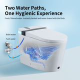 Smart Toilet with Bidet Seat Built-in, Auto Open/Close Seat, Foot Sensor