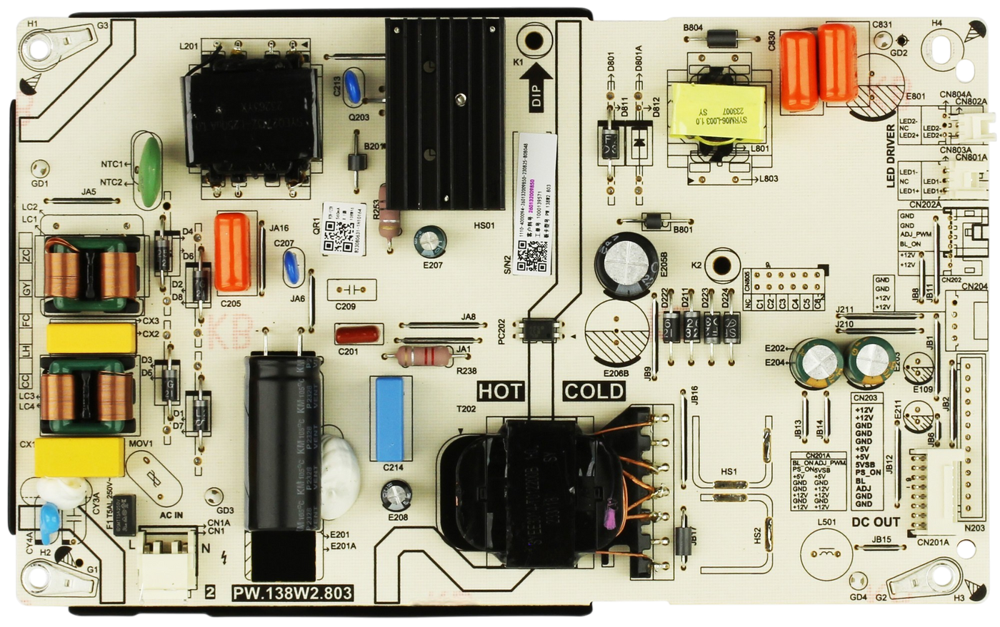 260132009850 Philips Power Supply Board, PW.138W2.803, 50PUL6533 F7