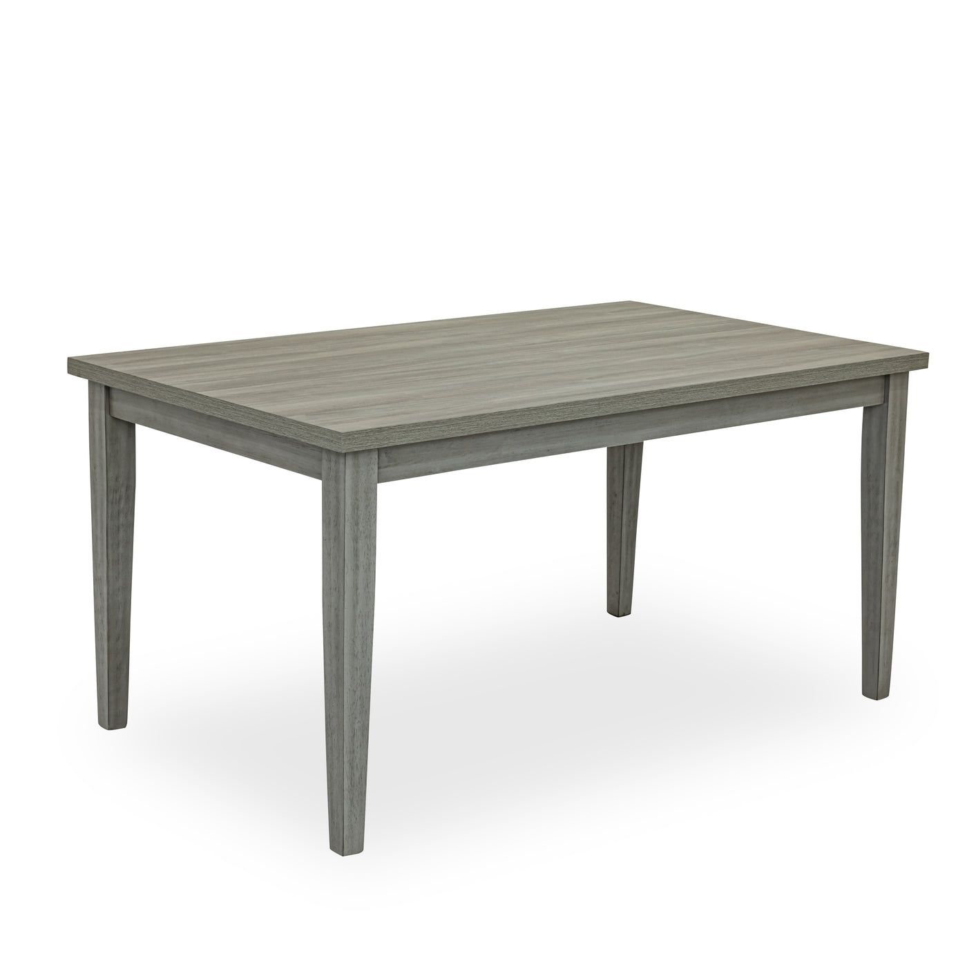 Gray Rectangular Wooden Dining Table
