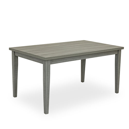 Gray Rectangular Wooden Dining Table