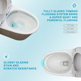 Ceramic One Piece Toilet for Bathroom, 12-inch Rough-In, 1.24/1.43 GPF