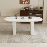 Engineered Wood Dining Table White 37"