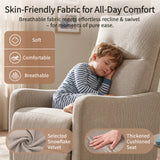 Velvet Recliner Swivel Power Brown