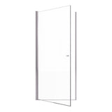 34"W x 72"H Frameless Circular Pivot Shower Door in Chrome With 1/4" (6mm)